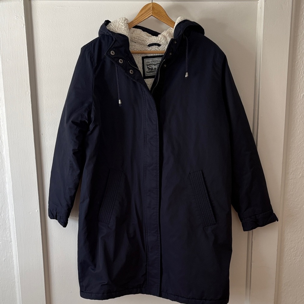 Levi's Women's Bunny Sherpa Lined Hooded Coaches Parka